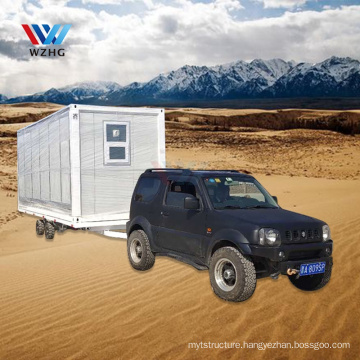 Prefabricated Expandable Movable prefab Container trailer House on wheels